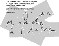 En collaboration avec la 13e semaine de la langue française et de la francophonie